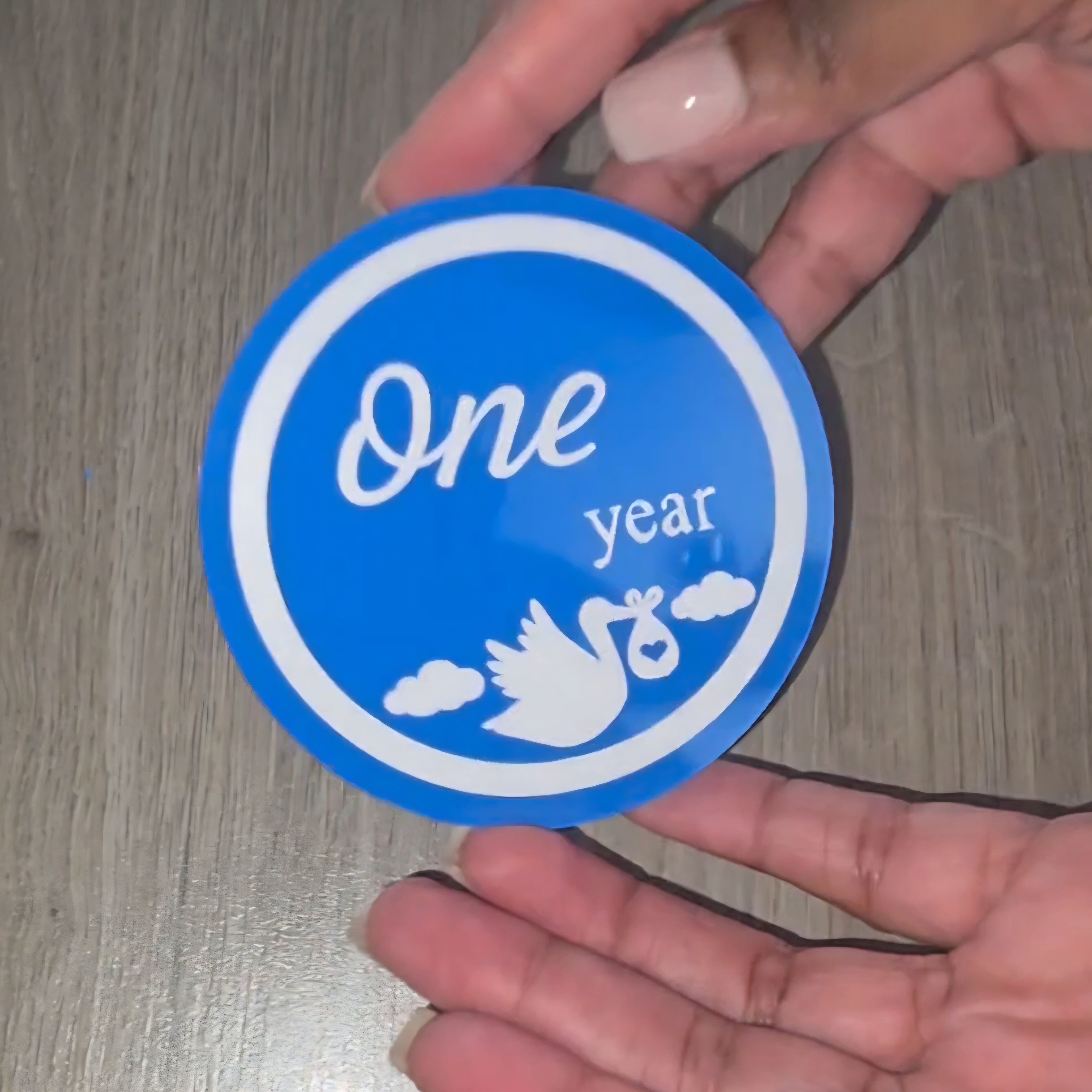 Baby age milestone discs - Featuring baby's name